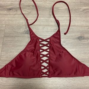 Hollister High-neck Halter Bikini Top